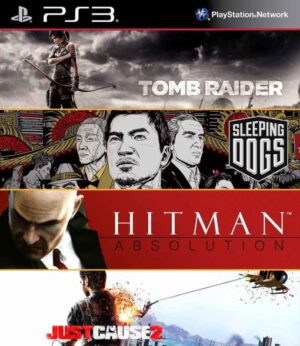 Tomb Raider + Hitman Absolution + Sleeping Dogs + Just Cause 2 – PS3